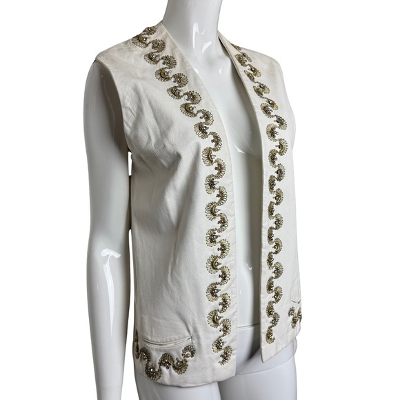 vintage: Luxurious Boho Samuel Robert Supple Leather Vest - Picture 3 of 9